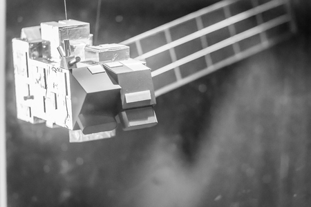 Bangkok, Thailand - November 4, 2017: Model of Advanced Land Observation Satellite, ALOS, also called Daichi, developed by JAXA (Japan Aerospace Exploration Agency) at Bangkok Planetarium, Thailand.のeditorial素材