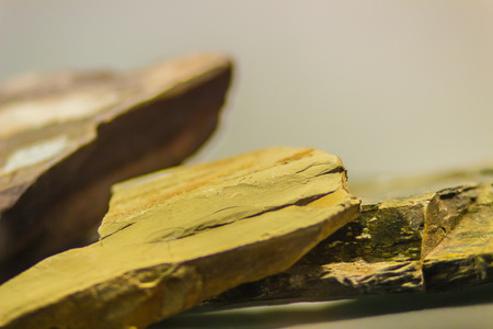 Shale mineral stone specimen from mining and quarrying industries. Shale is a fine-grained, clastic...