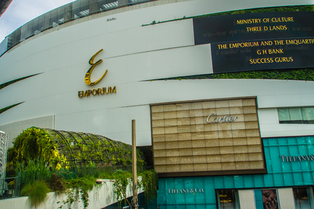 Bangkok, Thailand - September 16, 2017: Front of the Emporium shopping mall in Bangkok. It opened in 1997, owned and operated by The Mall Group, who also operate the EmQuartier and Siam Paragon malls.のeditorial素材