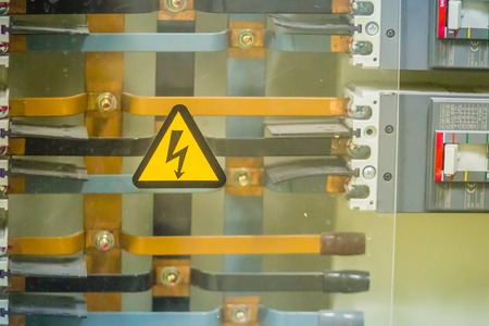 Connectors in the electrical main distribution board unit ,circuit of control panel with selector...