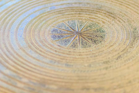 Old patterned of frog drum made from bronze, on the front of the drum, often making decorative frog...