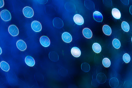 Festive Christmas new year background. Holographic abstract background with bright colors and...