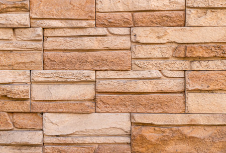 the wall is made of decorative facing stone such as Sandstone or slate. Stone facing facades and...