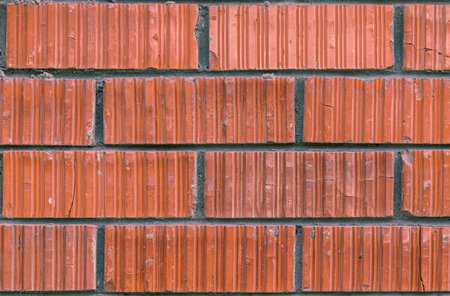 natural texture of an old red brick wall, for a graphic design background
