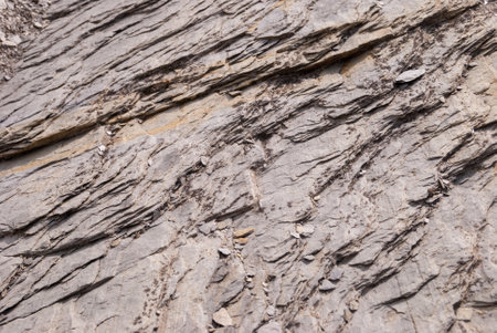Layered rock in the Swiss Alps as background.の写真素材