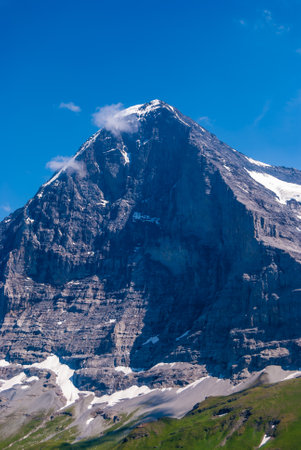 The famous Eiger peak North wall, Bernese Oberland Switzerland Europe