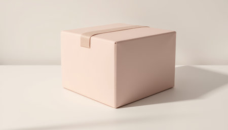Modern branding box with soft lighting and elegant presentation, design concept. generated by ai