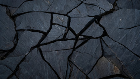 Cracked dark stone texture background. generated by aiの素材