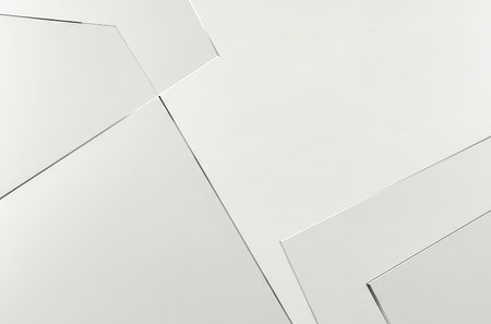 Abstract geometric shapes in minimalist style on solid white background