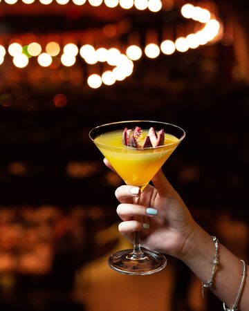 complex composition in a fruit cocktailの写真素材