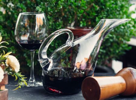 exquisite decanter for red wineの写真素材