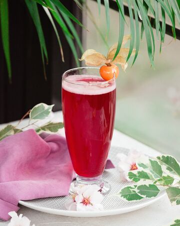 forest berries refreshing juiceの写真素材