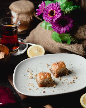 National turkish delights pakhlava with nutsの写真素材