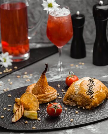 Puff pastry apple dessertの写真素材