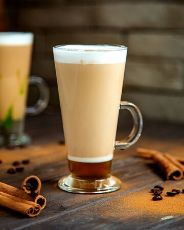 coffee drink with milkの写真素材