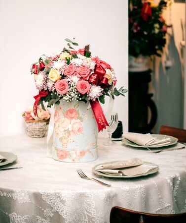 bouquet with various flowersの写真素材