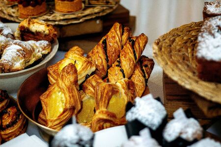 various bakery with jam fillingの写真素材