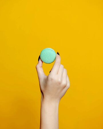 a person holding cookieの写真素材