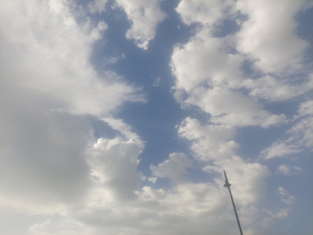 Blue sky with white clouds.の写真素材