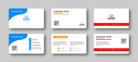 Modern Minimal Business Card - Creative and Eligen Business Card Template. Luxury business card design template. White color business card design.のイラスト素材