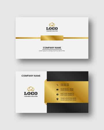 Modern Futuristic business card design. Visiting cards for business and personal use. Modern shape with abstract silver. Luxury dark background. Vector illustration print template.のイラスト素材