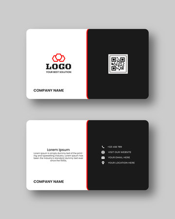 Modern Futuristic business card design. Visiting cards for business and personal use. Modern shape with abstract silver. Luxury dark background. Vector illustration print template.のイラスト素材