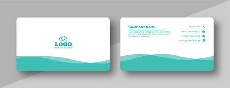 Modern Minimal Business Card - Creative and Eligen Business Card Template. Luxury business card design template. White color business card design.のイラスト素材