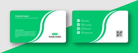 Modern Minimal Business Card - Creative and Eligen Business Card Template. Luxury business card design template. White color business card design.のイラスト素材