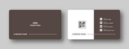 Modern Minimal Business Card - Creative and Eligen Business Card Template. Luxury business card design template. White color business card design.のイラスト素材