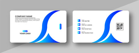 Flat and minimal Business Card Creative and Eligen Business Card Template. Minimal visiting card design template.のイラスト素材