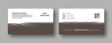 Modern Minimal Business Card - Creative and Eligen Business Card Template. Luxury business card design template. White color business card design.のイラスト素材