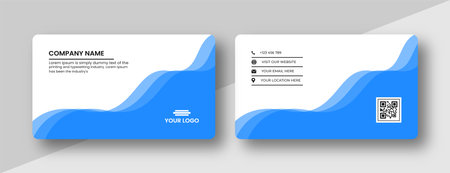 Flat and minimal Business Card Creative and Eligen Business Card Template. Minimal visiting card design template.のイラスト素材