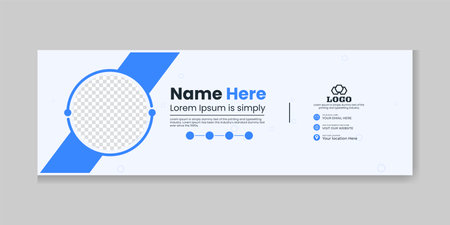 Social media cover the design of Professional Corporate Business individual Communication idea. Modern and creative Email Signature Template Modern and Minimal Layout.のイラスト素材