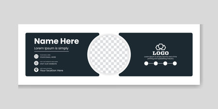 Social media cover the design of Professional Corporate Business individual Communication idea. Modern and creative Email Signature Template Modern and Minimal Layout.のイラスト素材