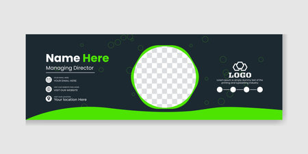Social media cover the design of Professional Corporate Business individual Communication idea. Modern and creative Email Signature Template Modern and Minimal Layout.のイラスト素材