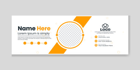 Social media cover the design of Professional Corporate Business individual Communication idea. Modern and creative Email Signature Template Modern and Minimal Layout.のイラスト素材