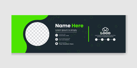 Social media cover the design of Professional Corporate Business individual Communication idea. Modern and creative Email Signature Template Modern and Minimal Layout.のイラスト素材