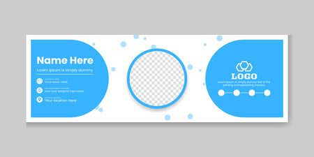 Social media cover the design of Professional Corporate Business individual Communication idea. Modern and creative Email Signature Template Modern and Minimal Layout.のイラスト素材