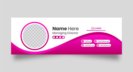 Social media cover the design of Professional Corporate Business individual Communication idea. Modern and creative Email Signature Template Modern and Minimal Layout.のイラスト素材