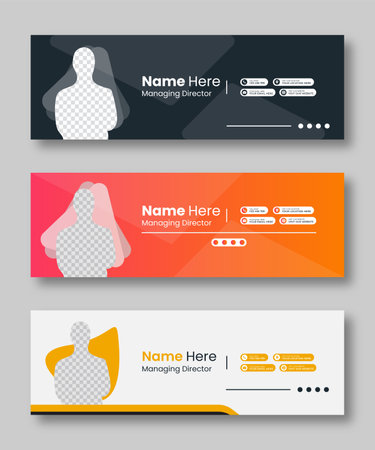 Social media cover the design of Professional Corporate Business individual Communication idea. Modern and creative Email Signature Template Modern and Minimal Layout.のイラスト素材
