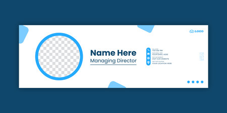 Email Signatures Template Vector Design and social media cover. Professional Corporate Business individual Communication. Modern and creative.のイラスト素材