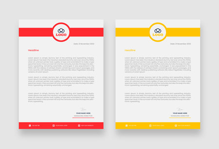 Modern Creative & Clean business style letterhead bundle of your corporate project design. set to print Abstract Letterhead Design Modern Business Letterhead Design Templateのイラスト素材