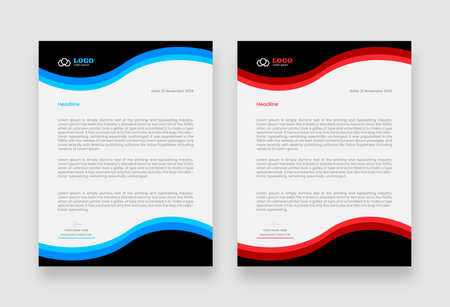 Modern Creative & Clean business style letterhead bundle of your corporate project design. set to print Abstract Letterhead Design Modern Business Letterhead Design Templateのイラスト素材