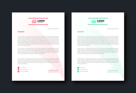 Modern Creative & Clean business style letterhead bundle of your corporate project design. set to print Abstract Letterhead Design Modern Business Letterhead Design Templateのイラスト素材