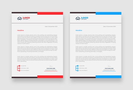 Modern Creative & Clean business style letterhead bundle of your corporate project design. set to print Abstract Letterhead Design Modern Business Letterhead Design Templateのイラスト素材