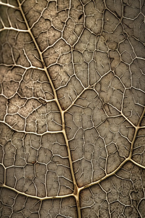 Close up of dry leaf texture. Nature background. Toned.の素材