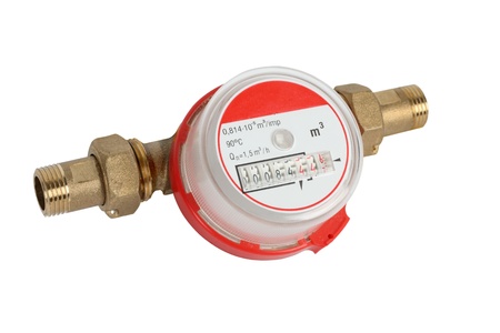 The device of the account of consumption of water isolated on a white background