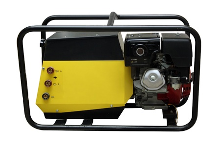 The portable petrol generator of a current separately on a white background 