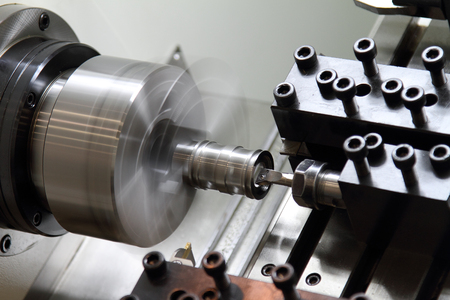 Rotating the Chuck of the cutting machine.