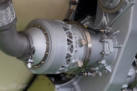 Detail modern turbofan engine closeup.の写真素材